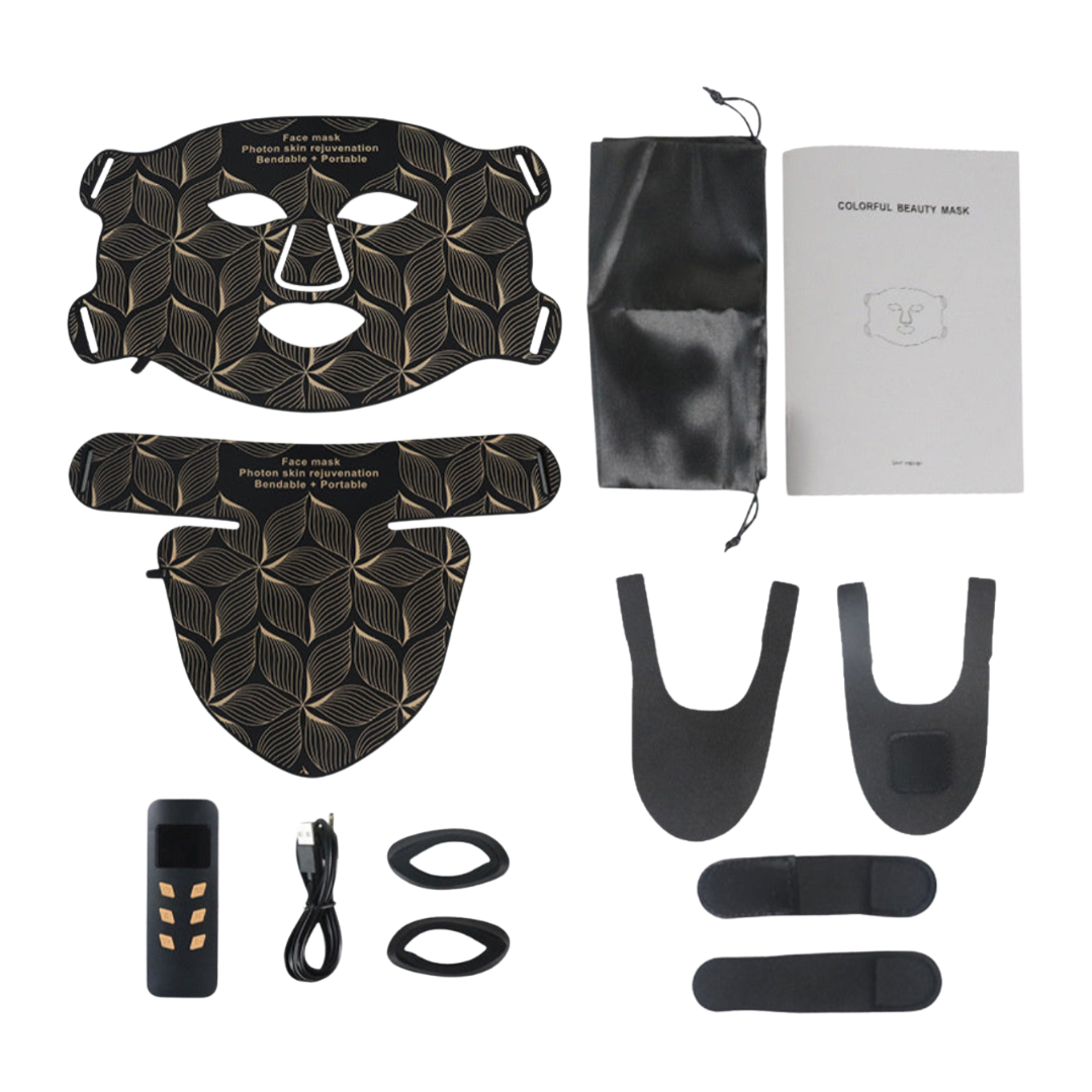 LUMI GLOW ansiktsmaske med kontrollpanel og innstillinger